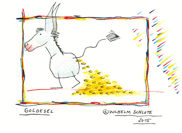 Goldesel - Grafik Märchen